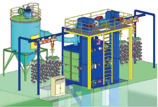 吊鉤通過式拋丸機